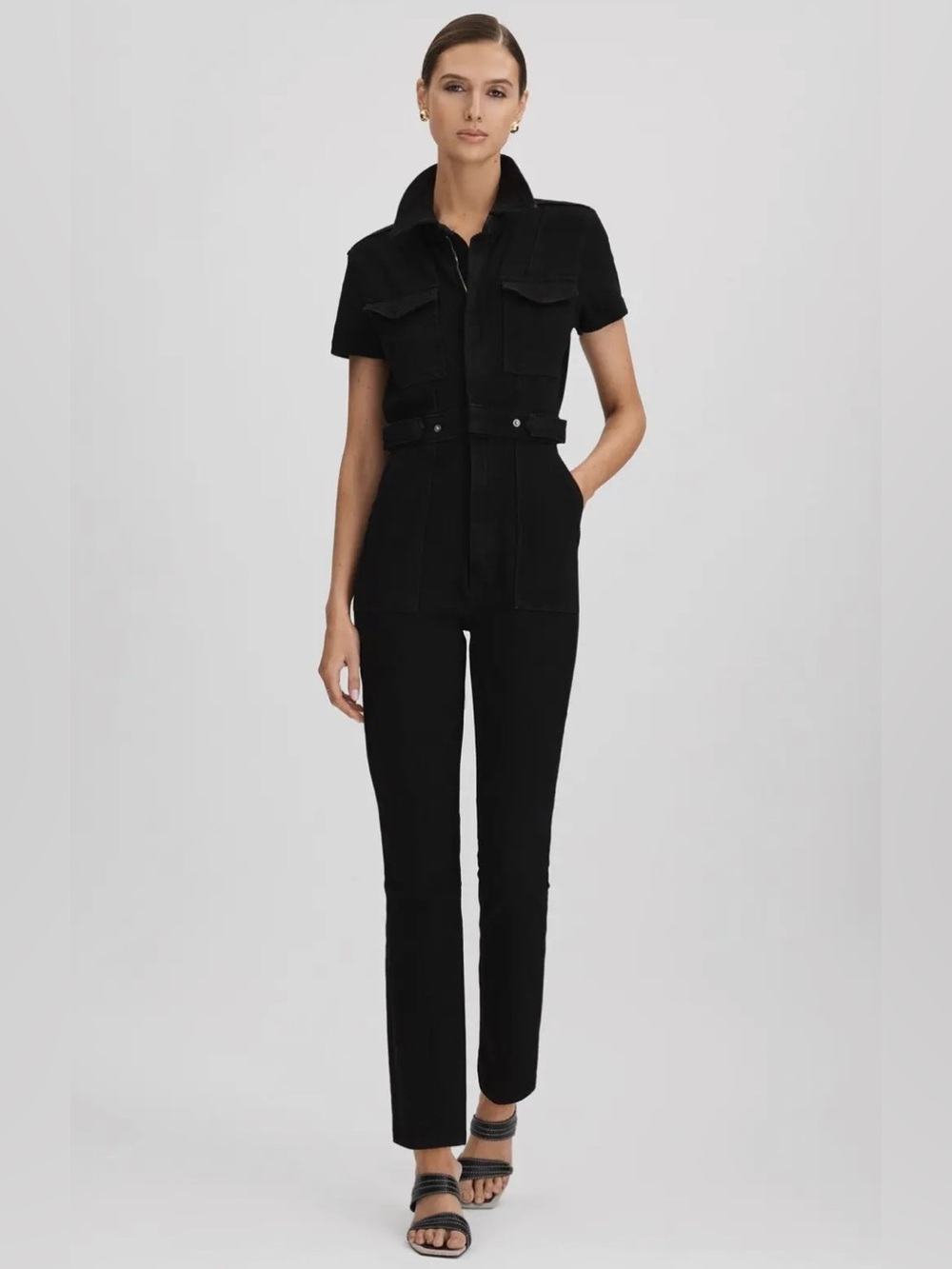 Good American - fit for success denim jumpsuit